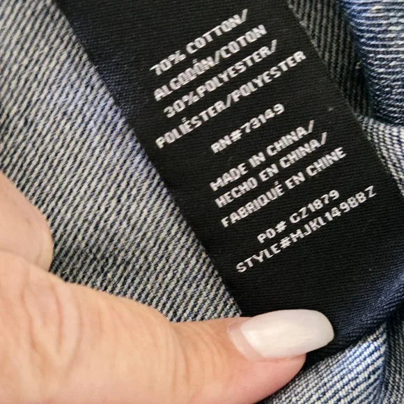 New One 5 One Distressed Denim Trucker Jacket Medium Wash 2X Plus - Picture 10 of 11